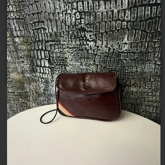 Yves Saint Laurent Vintage 1960 Safari Collection Deep Red Leather Crossbody Bag - Picture 11 of 16